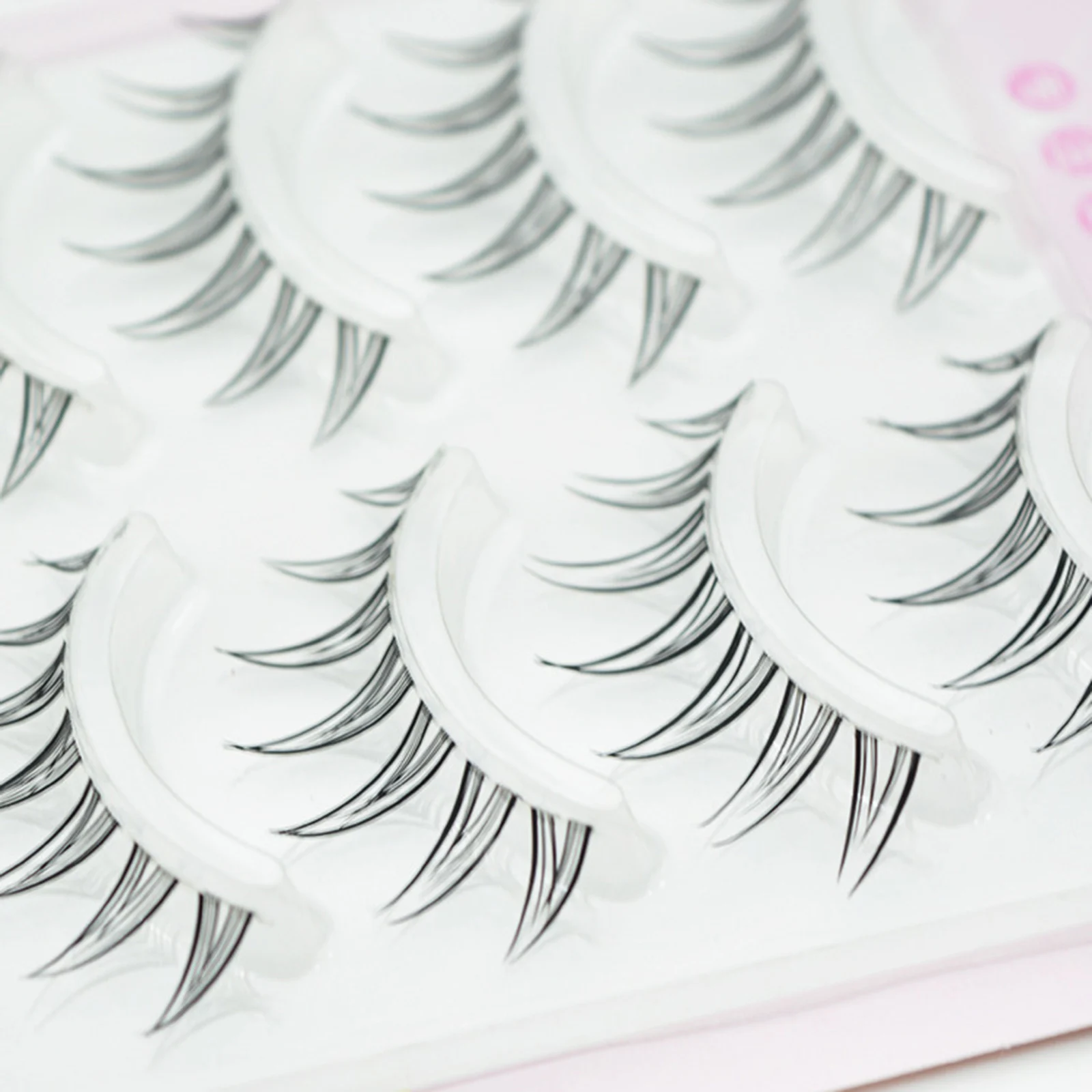 Aシェイプフェアリーラッシュフルストリップつけまつげ、超薄型透明バンド付き、ナチュラルなエアリールック、デイリーコスプレメイク用