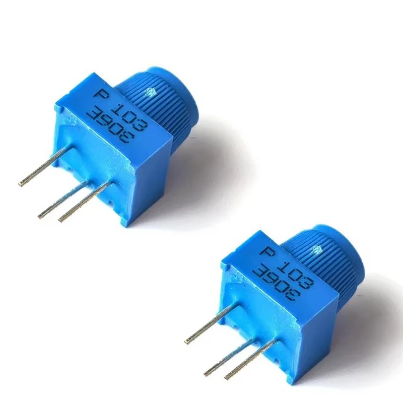 3386P-1-103 1k 2k 5k 10k 20k... 0.5W, 1/2W PC Pins Through Hole Trimmer Potentiometer Cermet 1 Turn Top Adjustment 5PCS/LOT