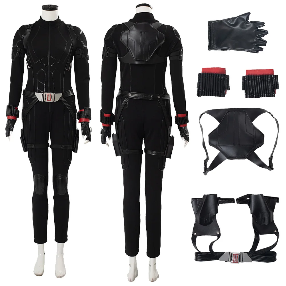 Superhero Natasha Romanoff Cosplay Role Play Costumes Gloves Disguise Halloween Carnival Party Fantasia Suit For Women Girls