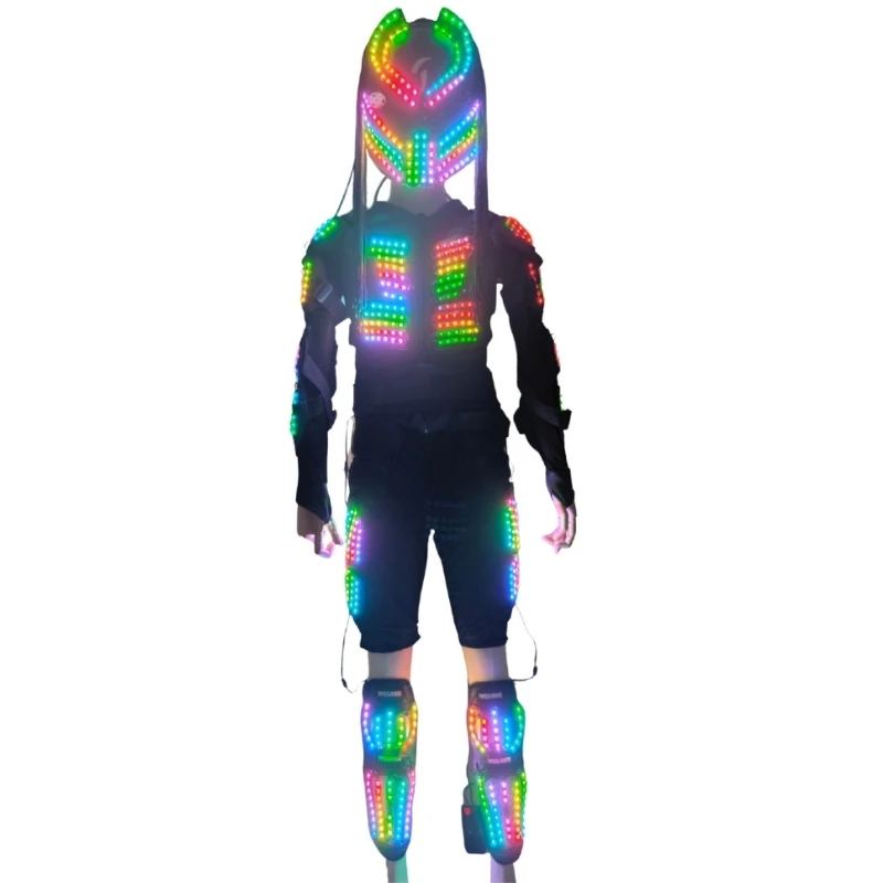 

Colorful LED Lighting Up Costumes For Stage Performance Clothes DJ LED Show Suits