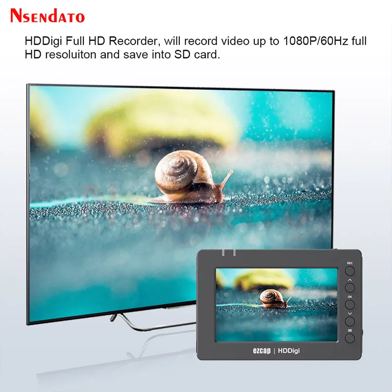Ezcap277 HDDigi HDMI USB2.0 Recorder Video Game Capture Card Box Support Playback Micro SD Card USB Flash For Live Streaming