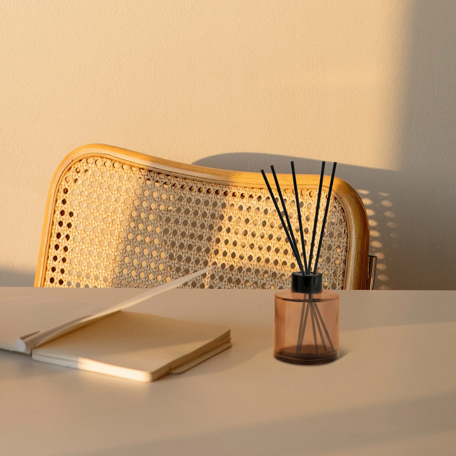 

100 Pcs Reed Diffuser Sticks Aromatherapy Essential Oil Fiber Black Scented Home Decor Longlasting Aroma Volatile Refill