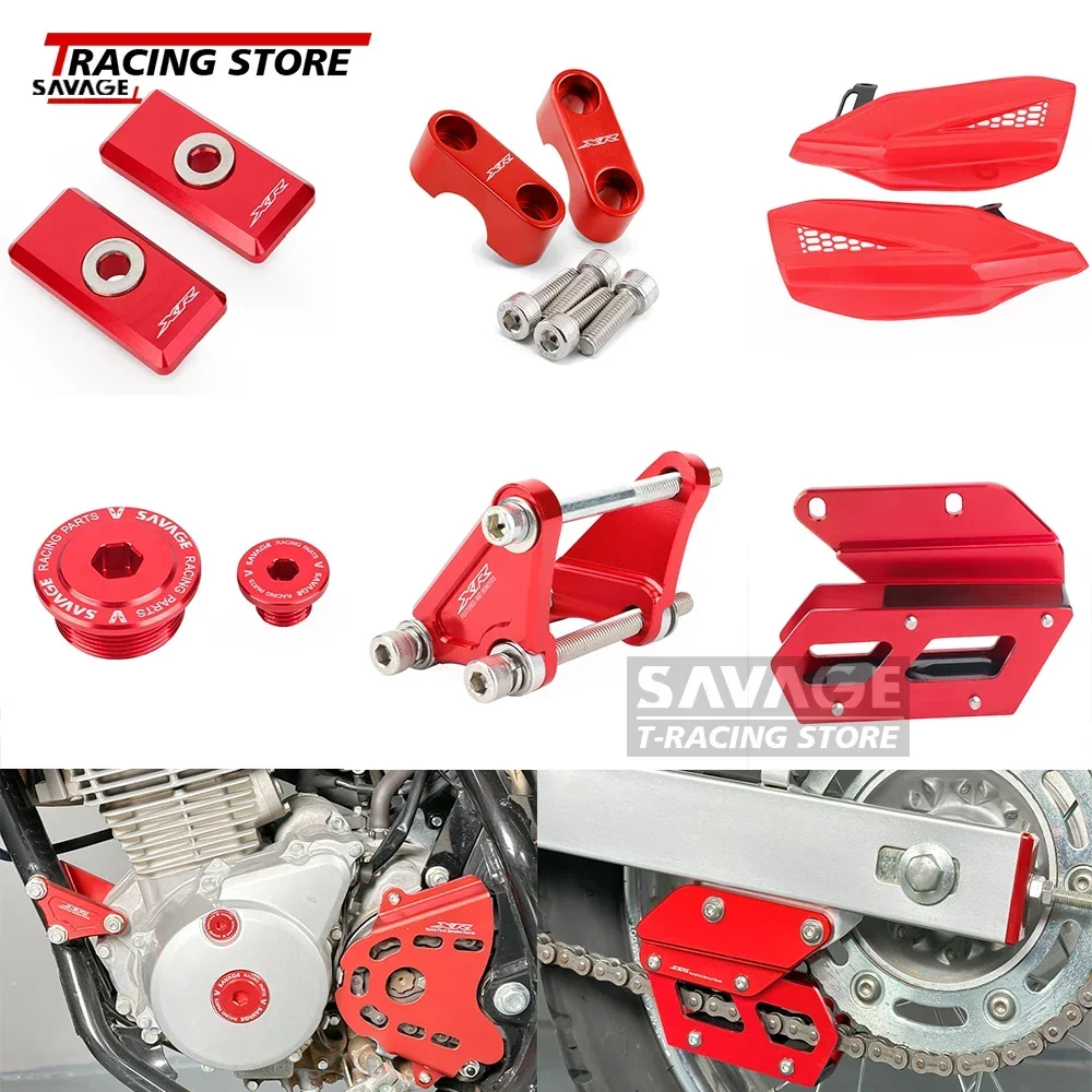 For Honda XR125L XR150L XR190L Chain Guide Slider Adjuster Sprocket Cover Crankcase Plug Brake Caliper Master Cylinder Guard XR