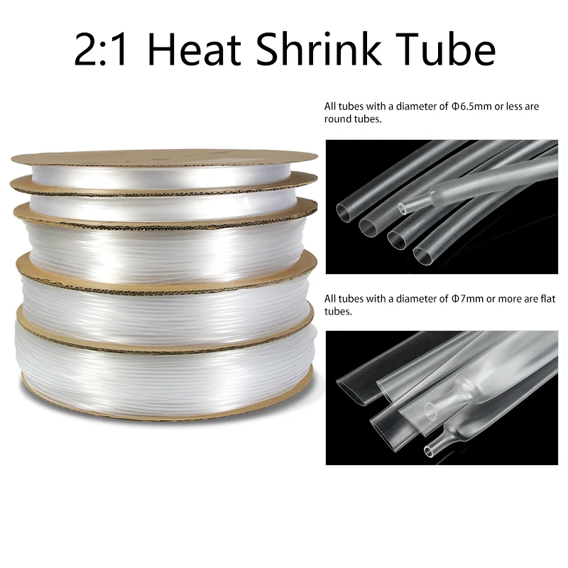 1 ~ 10 m 2:1 Krimpkous Transparant Diameter 0,6 ~ 120 mm Waterdichte DIY Wrap Sleeving Draad Kabel Reparatie Polyolefine buizen - afbeelding 2