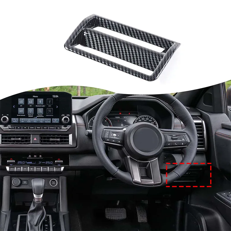 

ABS Carbon Fiber Car Headlight Switch Button Frame Cover Trim For Mitsubishi Triton L200 2024 RHD Auto Interior Accessories