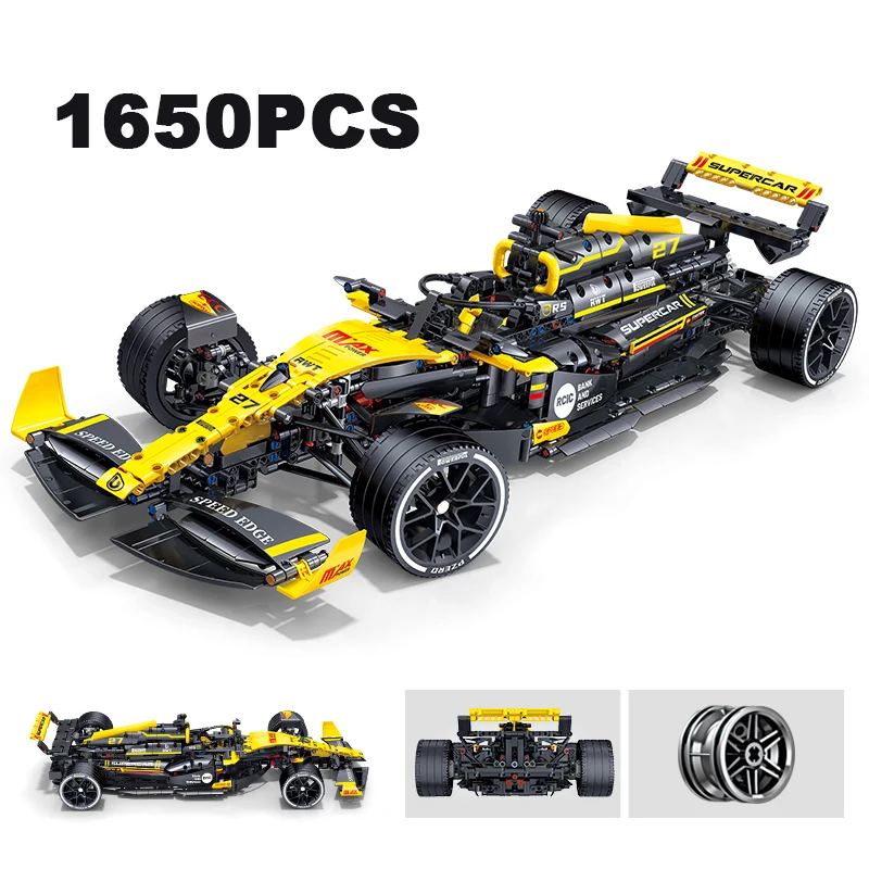 Technical 1:8 F1 Racing Car Building Blocks Formula 1 Super Racing Model Assembly Bricks Vehicle Toy Gift For Children Boy Adult