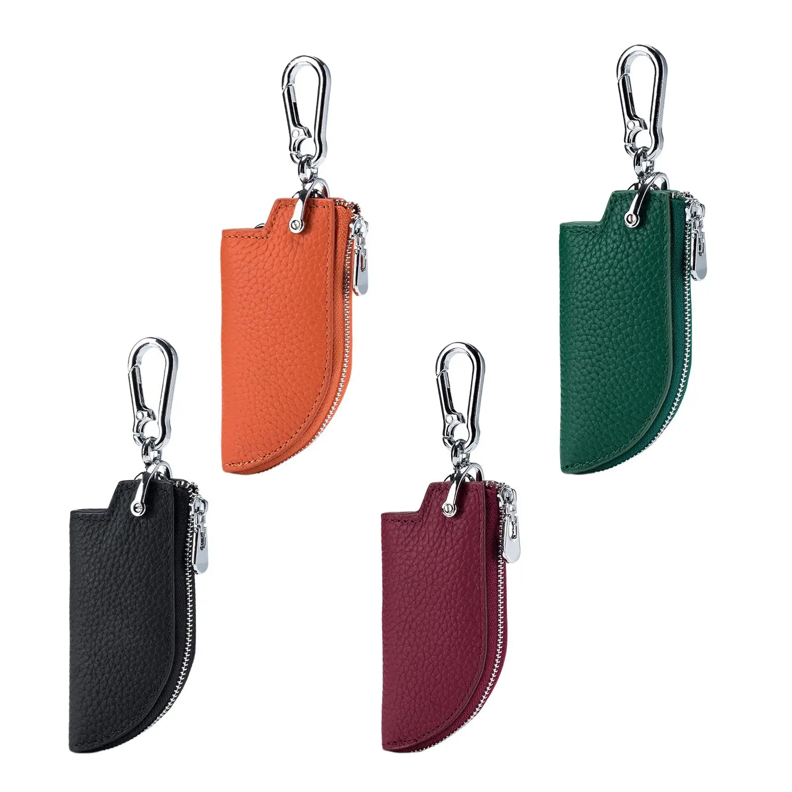 Car Key Fob Case Key Pouch Protector Cover Unique with Metal Hook Full