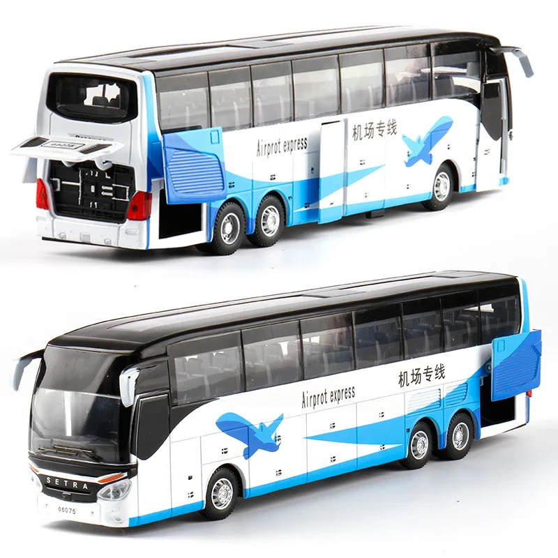 New product High quality 1:32 alloy pull back bus model,high imitation Double sightseeing bus,flash toy vehicle,free shipping