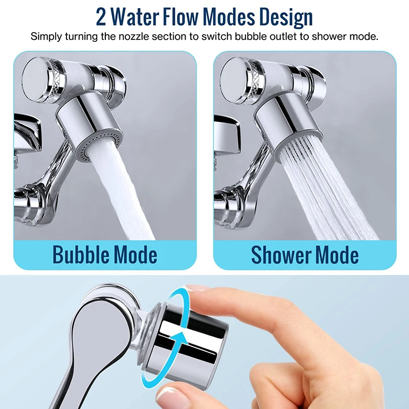 

1080° Rotation Copper Faucet Aerator Water Saving Nozzle Universal Kitchen Tap Bubbler Anti-Splash Head Extender