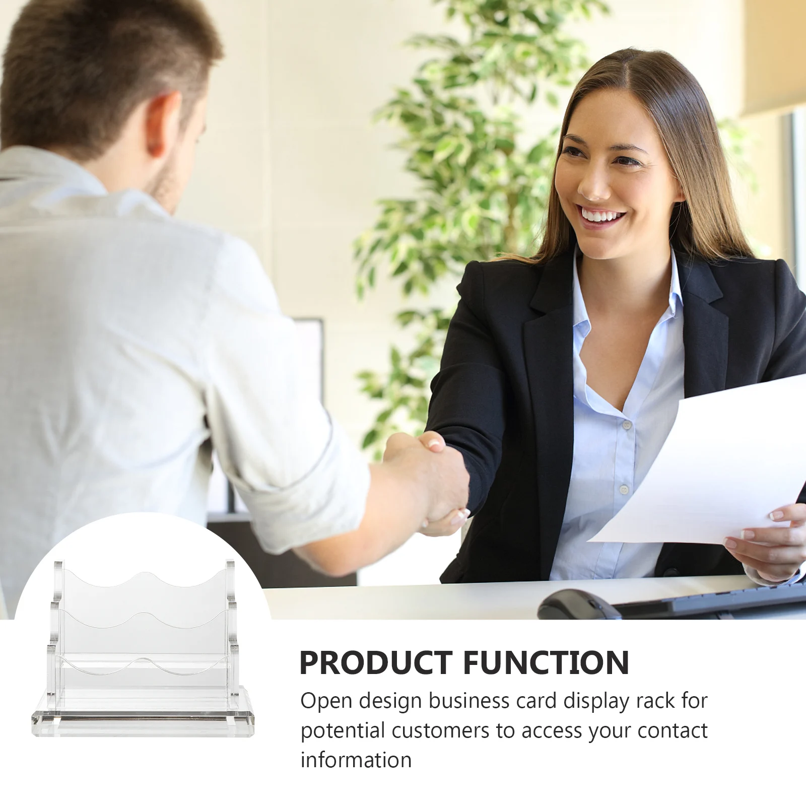 

Business Card Holder Premium Acrylic Desktop Organizer Storage Box For Office Supplies Cards Display Stand Transparent