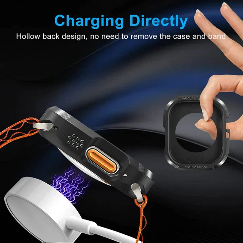 Capa robusta para apple watch ultra 49mm 44mm 42mm 40mm 45mm 41mm 38mm capa protetora tpu completa iwatch série 8 7 6 se 5 43