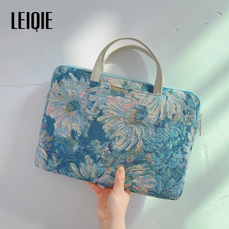 Luxury Style High-end Laptop Handbag for Women, 13/14/15.6/16 Inch, Stylish Bag for iPad, Compatible with MacBook Pro/Air, Lenov