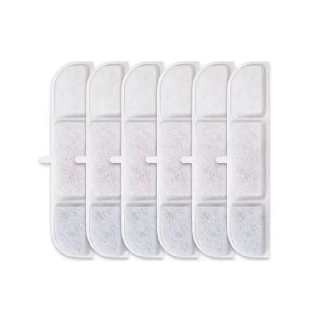 Filtro de carvão ativado para fonte de água wfp6, filtros de substituição para fonte potável automática para animais de estimação, 6/12 peças