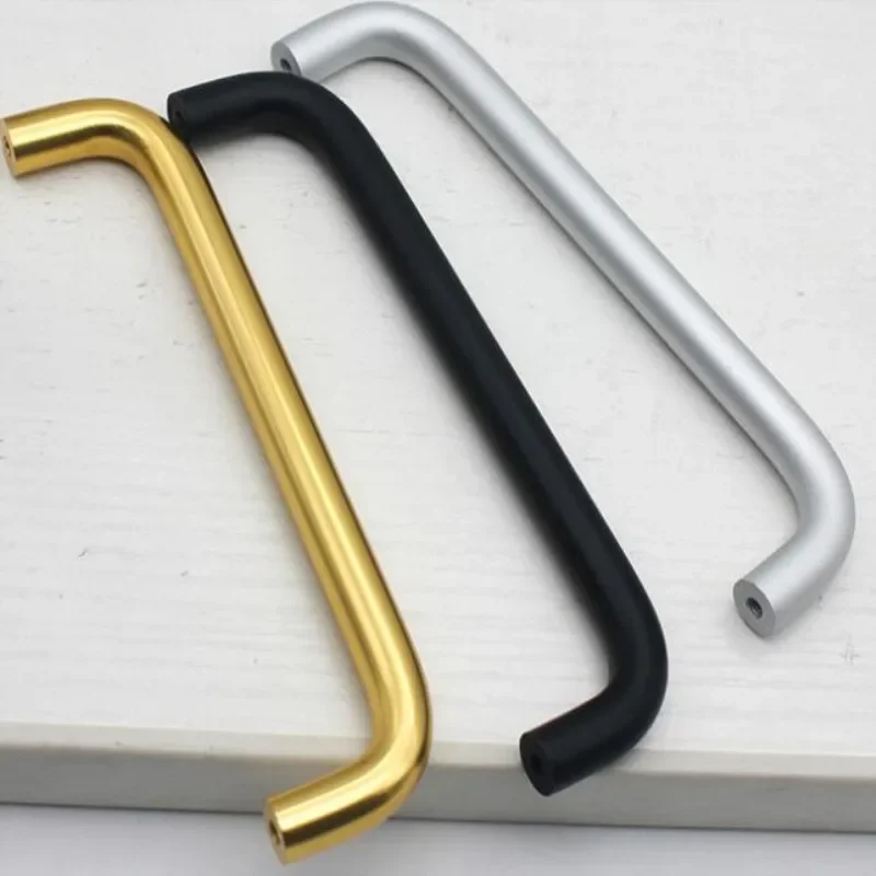 Poignées de porte d'armoire de cuisine en alliage d'aluminium de Type U, diamètre du matériel 10mm, boutons de tiroir, poignée de meubles d'amélioration de l'habitat