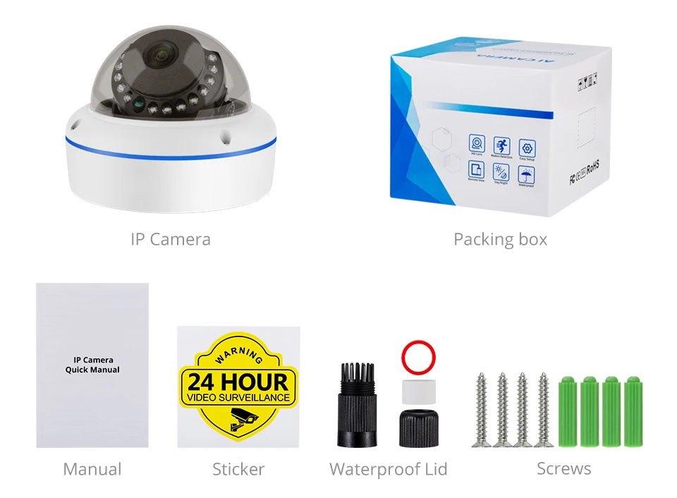 Techage 5MP PoE IP-Überwachungskamera, Dome, 3,6 mm Brennweite, Nachtsicht, Einweg-Audio, KI-Erkennung, intelligente Sicherheit für den Innenbereich – Detail 14