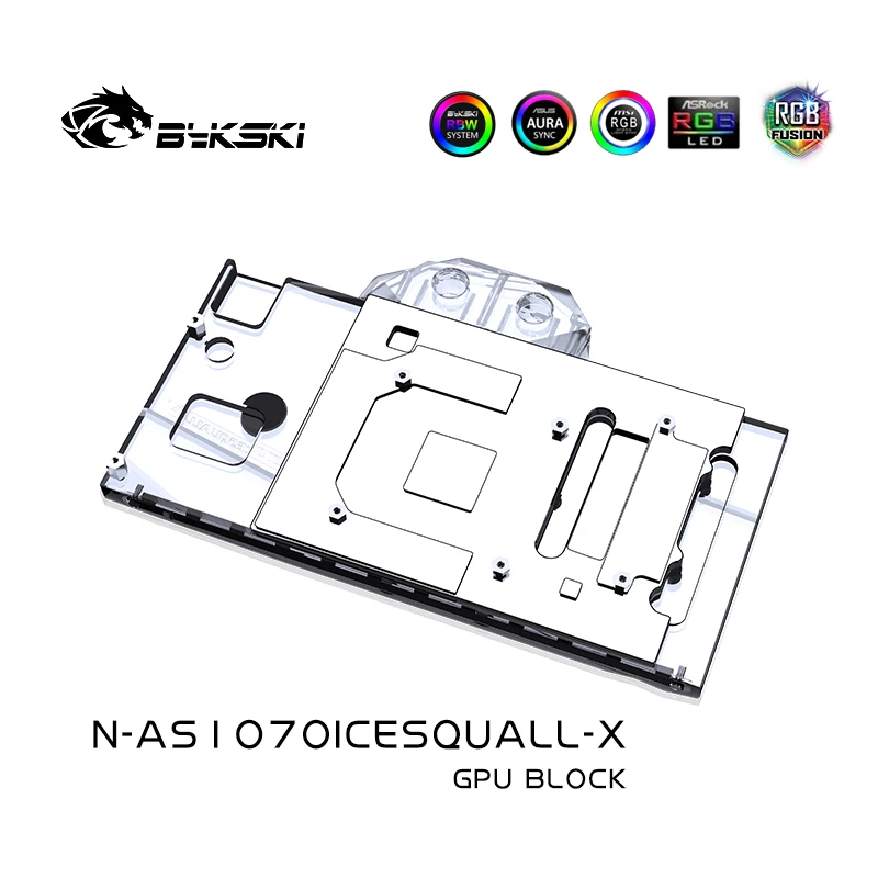 Imagem -03 - Bykski Bloco Aquático para Asus Drive para Jogos e Gtx 1060 Luz Rgb Dupla Cobertura Completa Placa Gráfica Bloco Radiador de Cobre