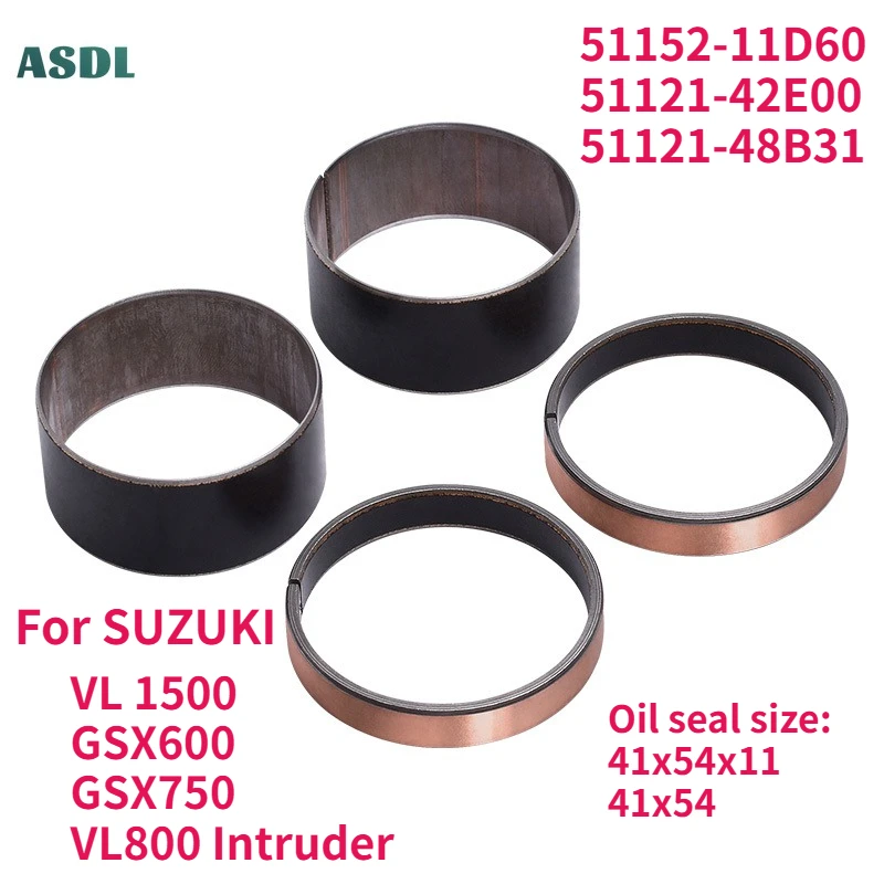 

41mm Shock Core Upper and Lower Copper Bushings For SUZUKI VL1500 GSX600 GSX750 VL800 Intruder Boulevard C50 C800 GSX 600 750