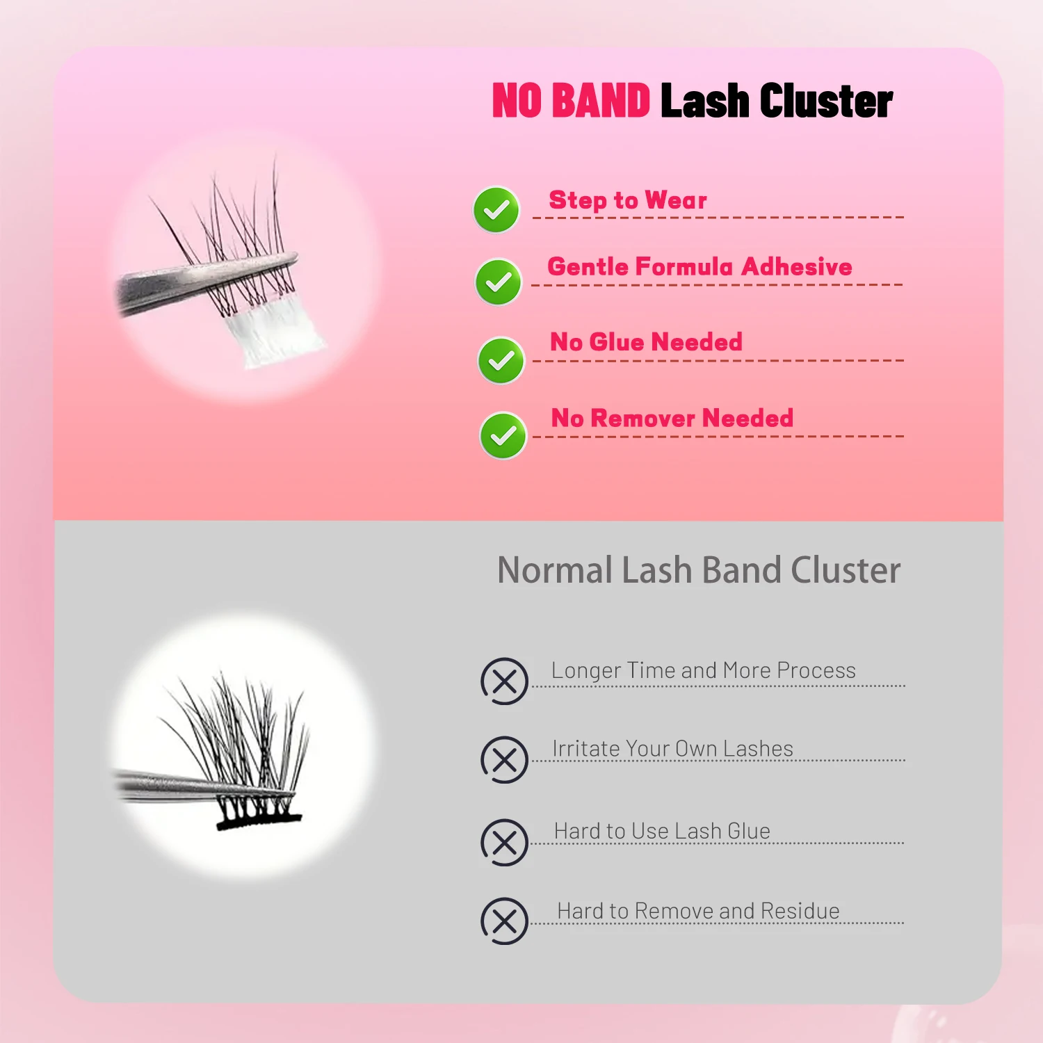 Samoprzylepne kępki rzęs, rzęsy naklejane 11-12mm naturalne rzęsy w stylu manga, wielokrotnego użytku rzęsy bez kleju, rzęsy C Curl o naturalnym wyglądzie, wstępnie przyklejane rzęsy, ultracienkie i lekkie, łatwe w użyciu dla początkujących (bez pozostałości, długotrwałe)