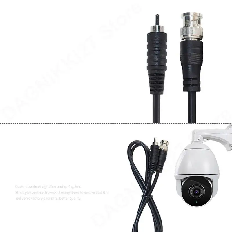 Conector de Cable Coaxial BNC macho a RCA macho, adaptador de vídeo para sistema de cámara CCTV, accesorios de cámara v