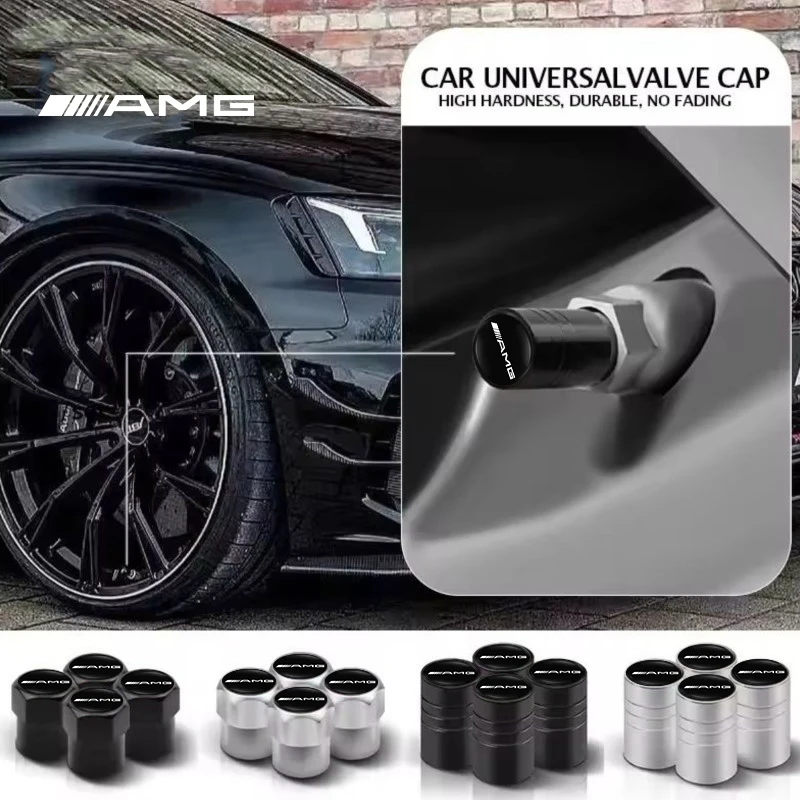 

Комплект из 4 алюминиевых колпачков для ниппелей шин Mercedes-Benz AMG A B C E G CLA GLC GLE W203 W204 W211