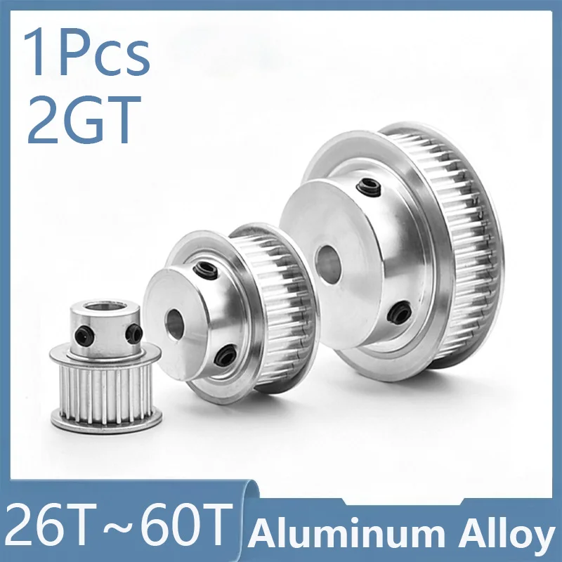 1Pcs 3D Printer Parts 2GT GT2 Timing Pulley 26T~60Teeth Bore 5~15mm Synchronous Wheels Width 6/10mm Belt