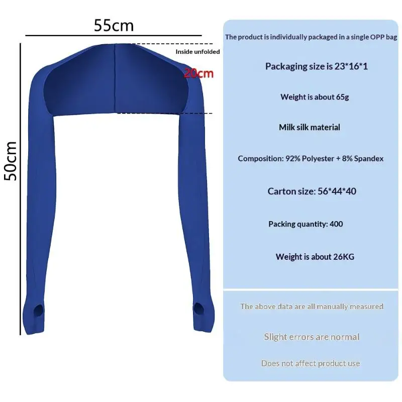 1Pcs Ultra-thin Shawl Arm Sleeves Ice Silk Long Gloves Warmer Outdoor Sports Breathable Sun Protection Anti UV Hand Cover
