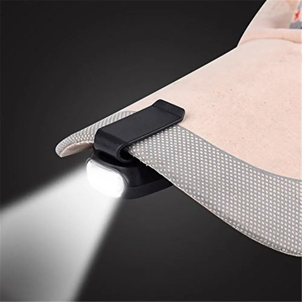 Lampada a cappuccio con clip girevole a 3 LED luminosa a mani libere Lampada per cappello Lampada frontale con clip Caplight