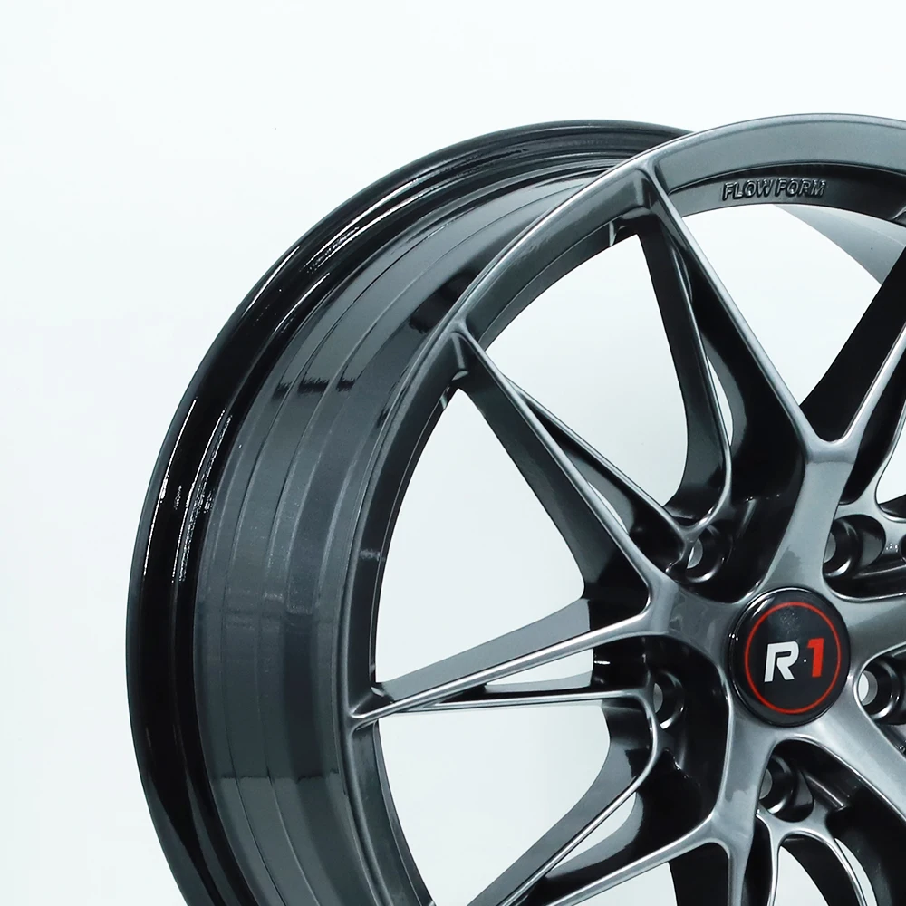 DX249 Ruedas de coche de radios múltiples Hyper Black 5X100 de 15/16/17/18/19 pulgadas