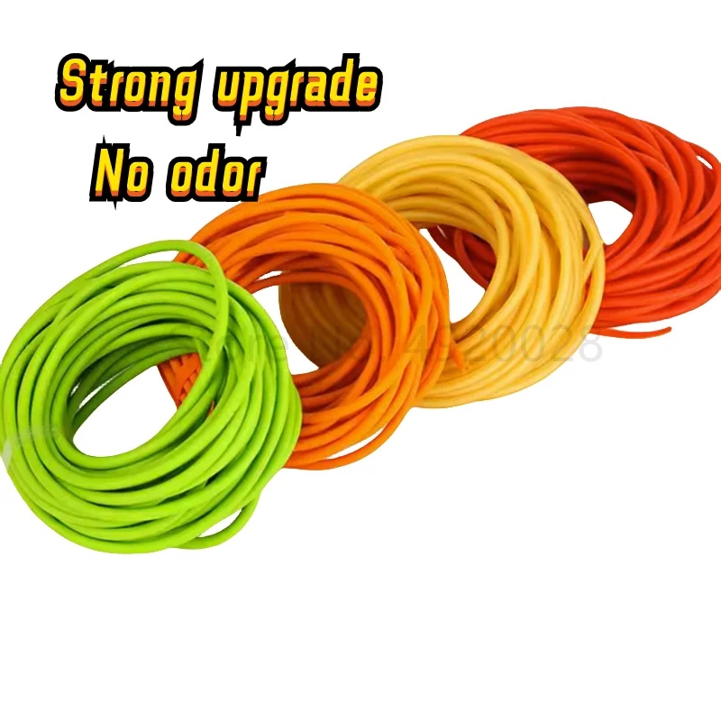 Natural Latex Slingshots Five Colors Rubber Tube 10M For Hunting Shooting 2X5mm Diameter High Elastic Tubing Band Accessories