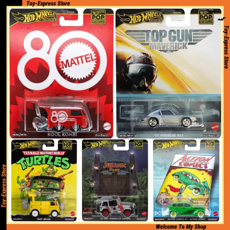 

Hot Wheels Premium 2025 Поп-культура 1/64 Модель автомобиля Hotwheels 2025 Kool Kombi Porsche 911 Вечеринка Вагон Модель автомобиля Мальчик Детские игрушки