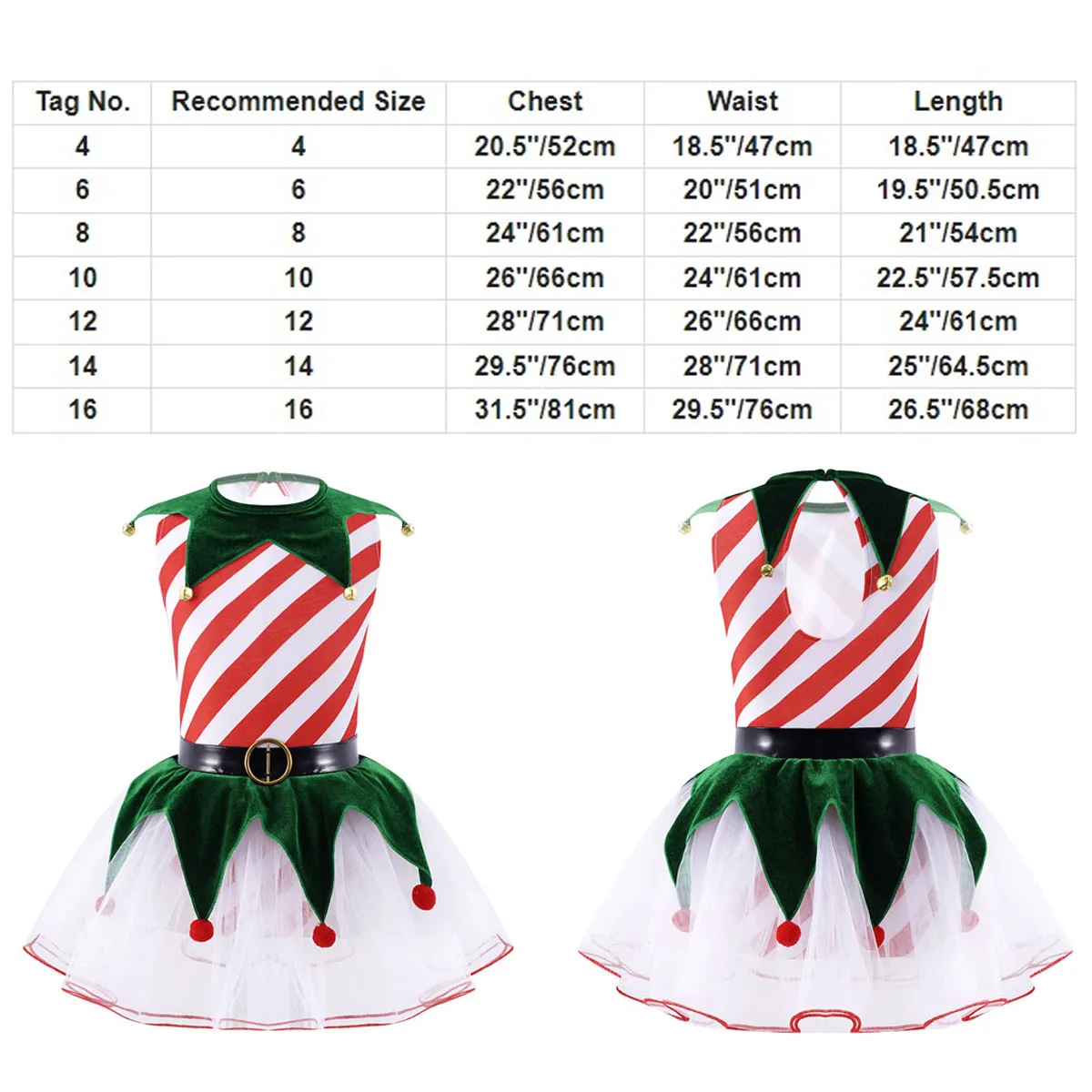 Kids Girls Candy Cane Striped Sequins Ballet Tutu Dance Dress Xmas New Year Miss Santa Clause Costume Bowknot Leotard Dancewear image 4