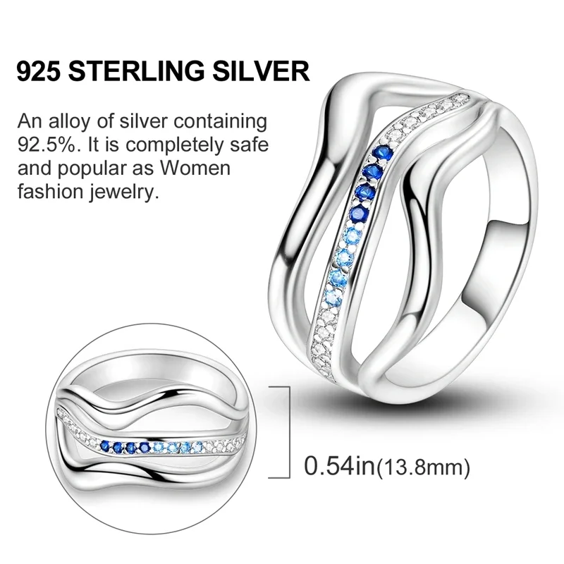 Women's Silver Plated Hollow Evil Eye Ring