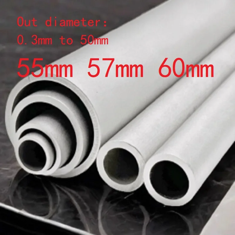 1PC 304 Stainless Steel Tube Stainless Steel Pipe Metal Pipes OD 0.3-50 55 57 60mm Length 100mm 250mm 500mm