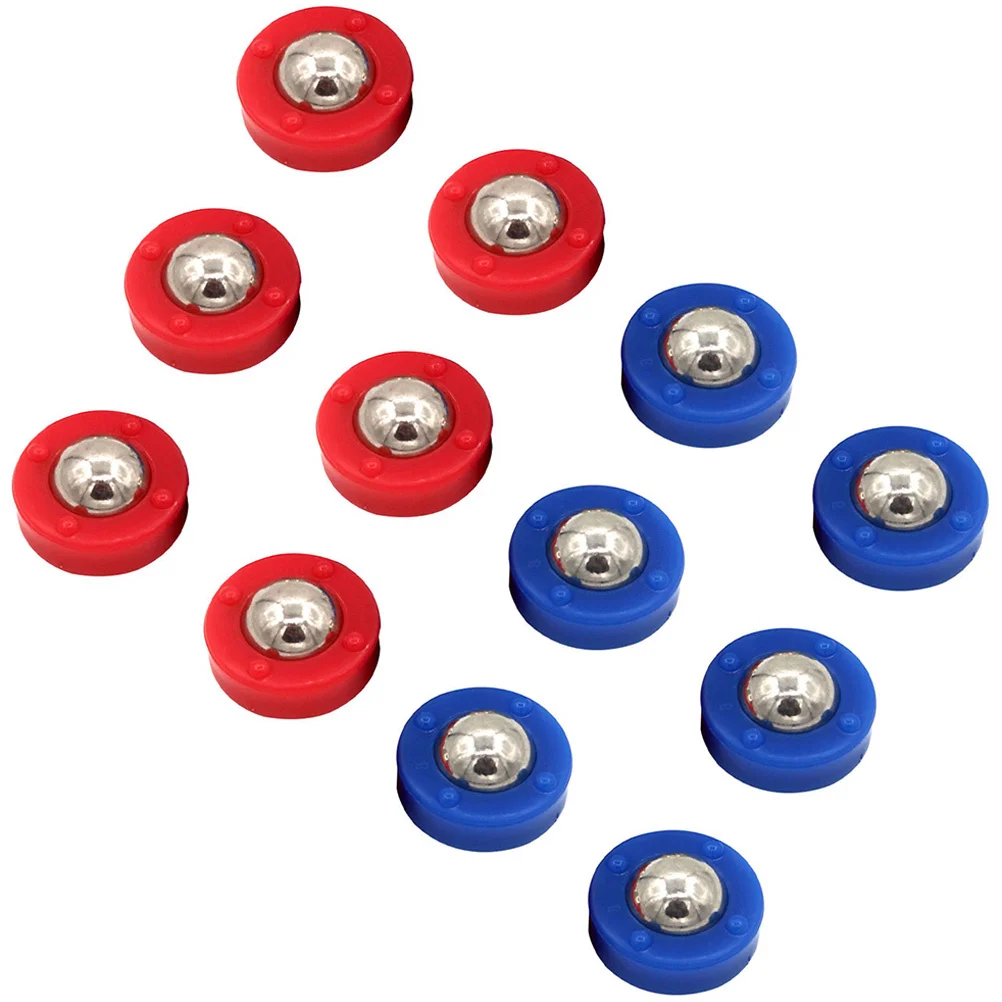 12Pcs Shuffleboard Schiebe Perlen Langlebige Kunststoff Stahl Rollen Set für Tisch Fußball Rolling Bälle Zubehör Brettspiel Teile