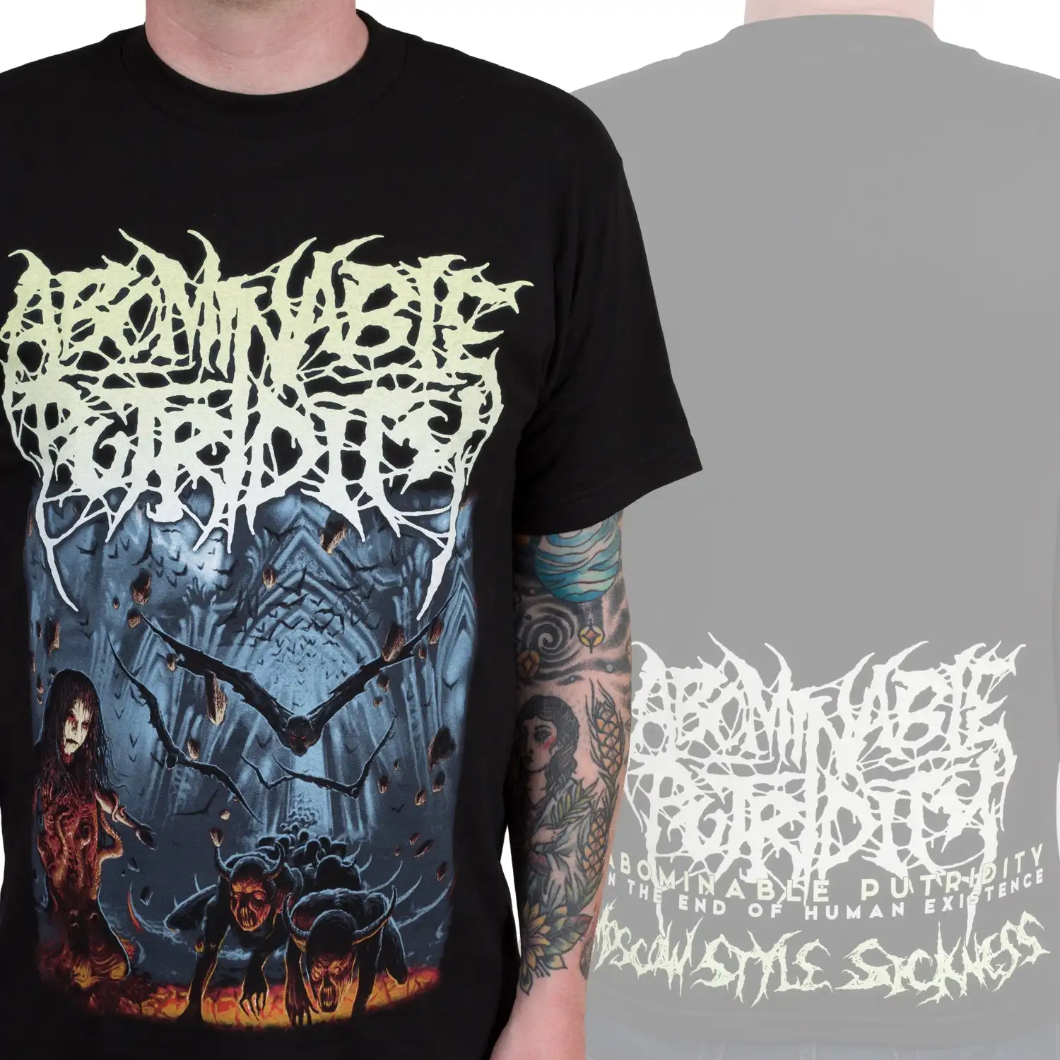 Abominable Putridity Bio Transmitted Ingurgitated Band T-Shirt 100 % Baumwolle Grafik-T-Shirt für Männer und Frauen, Sommer-Streetwear-Top – Detail 5