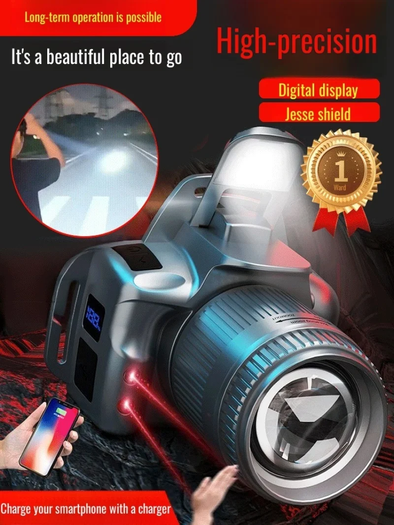 

Сильный свет головных уборов, многофункциональные уличные взрывные яркие вращающиеся красные светильники с зумом