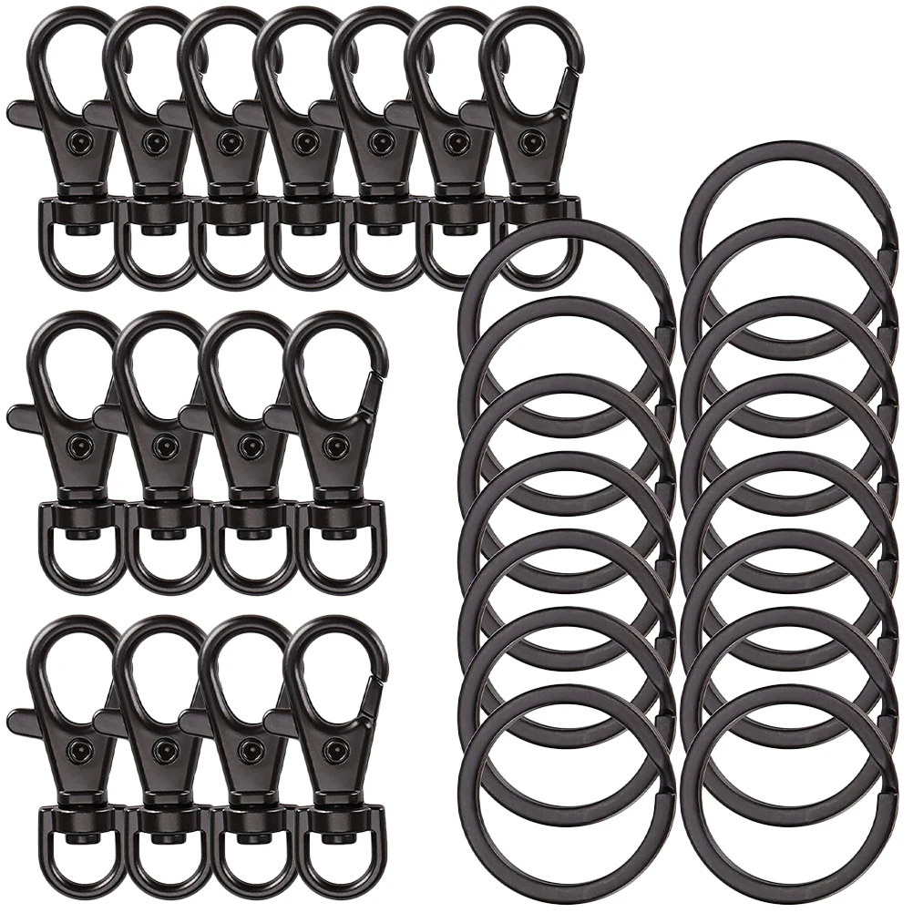 

15pcs Rotating Keychain Hooks Sturdy Smooth Keychain Clip Keyring Clip Key Chain Making Kit DIY Making Kit Crafts Bulk Swivel
