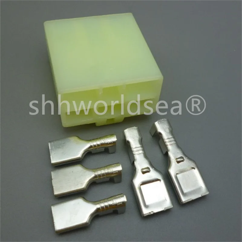 1/100set 5 pin composite automotive electrical wire connector 7.8MM terminal 6.3MM terminal auto car female connector plug