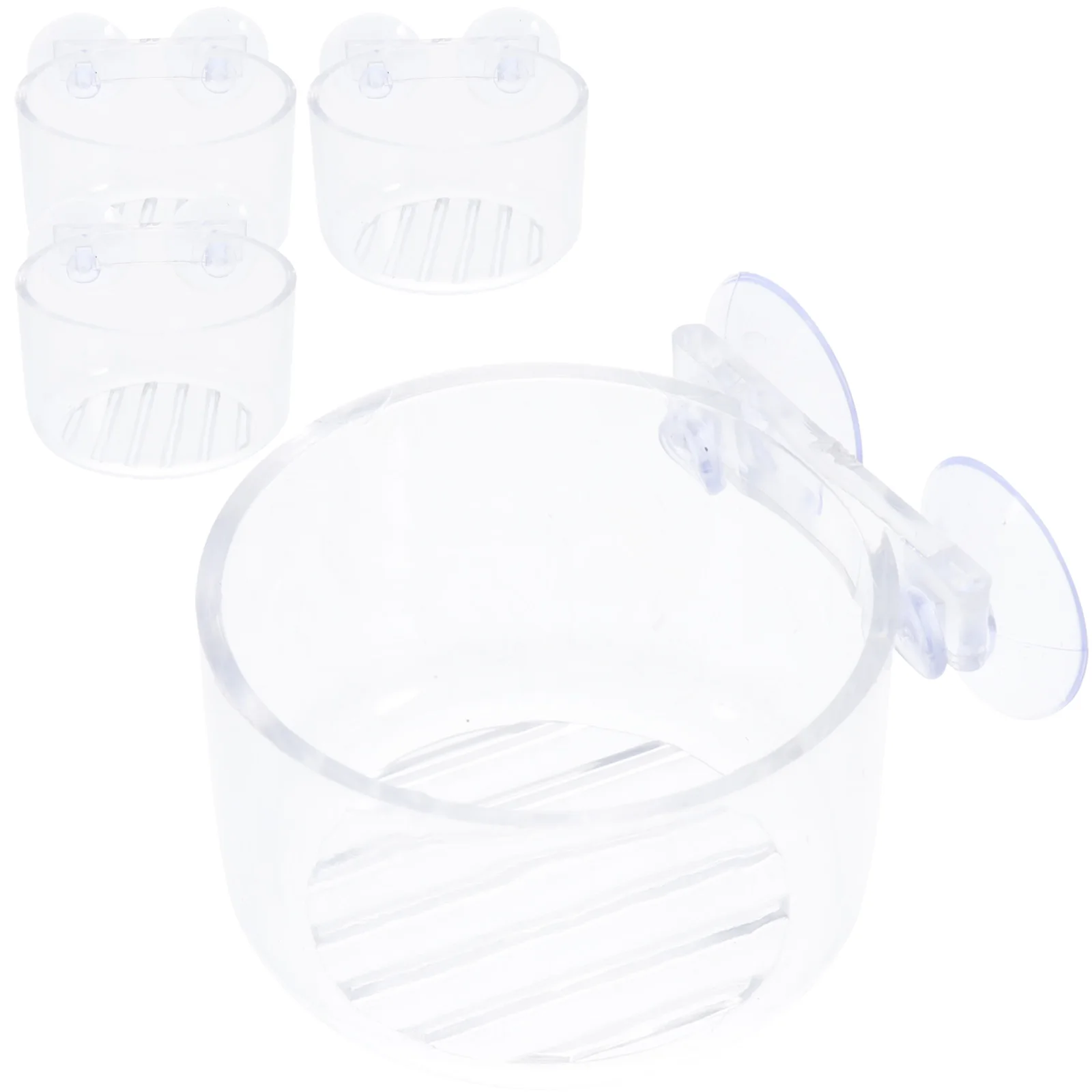 

4Pcs Aquarium Plant Pots Clear Acrylic Fish Tank Planter Holder Hanging Splash-Resistant Aquatic Plant Cups for Hydroponic Fish