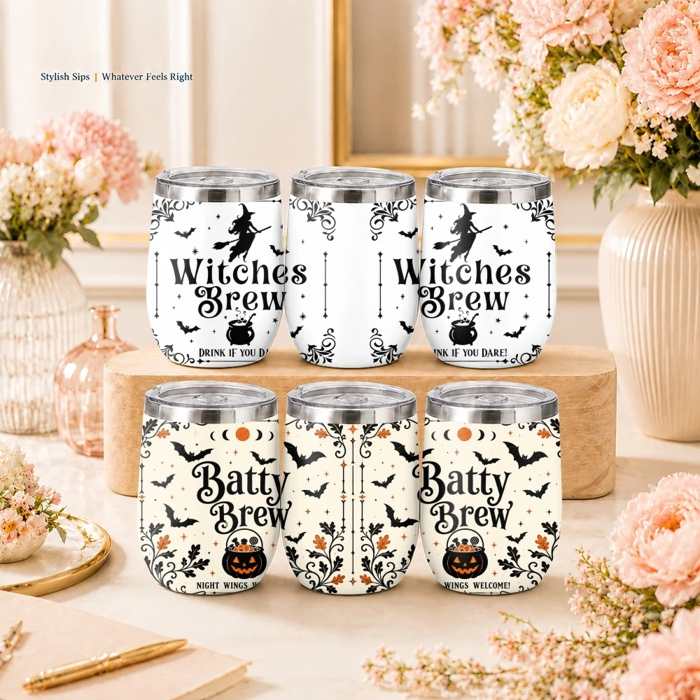 Vintage Halloween Potion Shop Vacuum Flasks 12oz Insulated Stainless Steel Mug with Lid Double Wall Coffee Cup Travel Tumbler