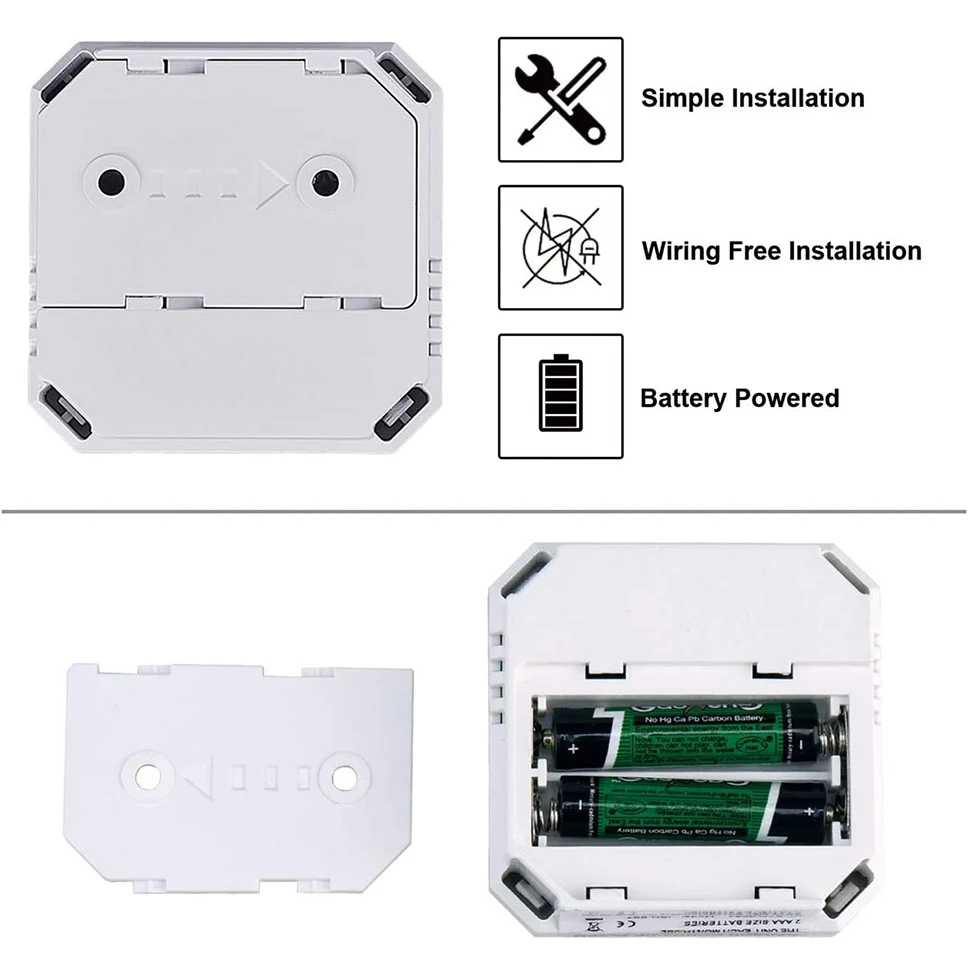 Acj Mini Koolmonoxide Alarm Detector Co Sensor Batterij Aangedreven Met Led Digitale Display Geluid Waarschuwing Geschikt Voor Thuis