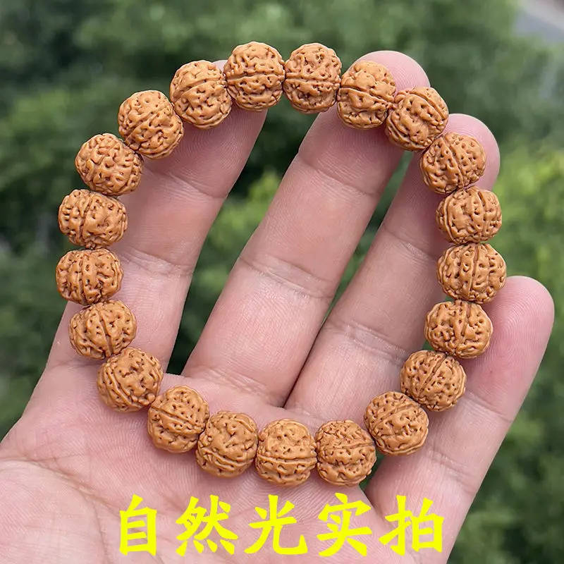 King of Trees Small Rudraksha Bracelet Men\'s Corpulent Double Dragon Texture Rudraksha Bodhi Rosary Beads Amusement Article Brac