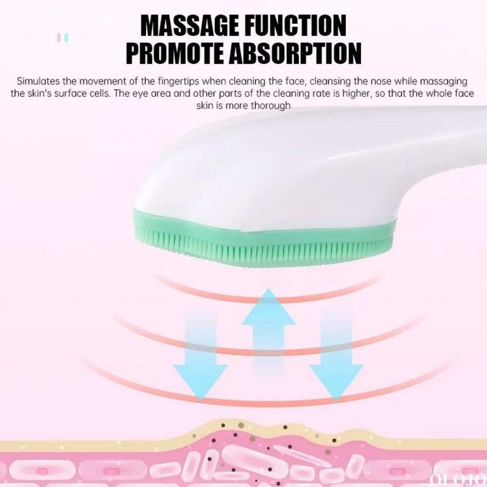 Cute Exfoliating Cat Paw Cleanser Brush Handheld Soft Bristled Facial Deep Cleansing Brush Long Handle Face Makeup Brush