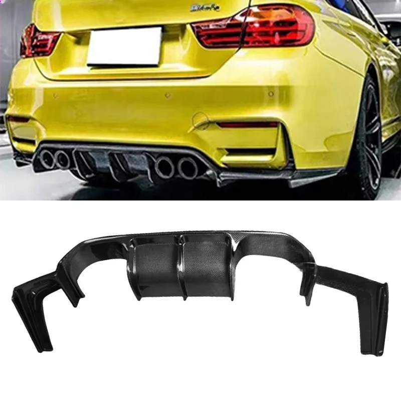 

For BMW M3 M4 F80 F82 2014-2018 V Style Carbon Fiber Rear Lip Rear Diffuser Bumper Lip