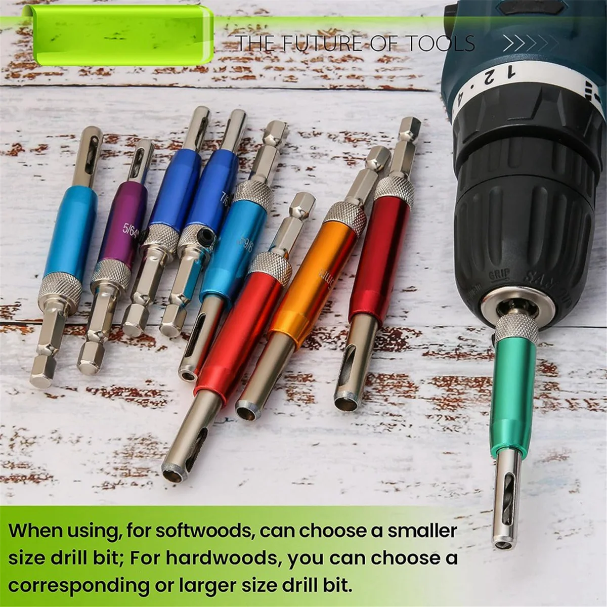 B17CB مجموعة لقمة مثقاب ذاتية التمركز 1/4 بوصة لقمة عرافة عرقوب Vix ، 5/64 بوصة إلى 1/4 بوصة مجموعة لقمة مثقاب مركزية مجموعة لقمة مثقاب مفصلية مخصصة #5