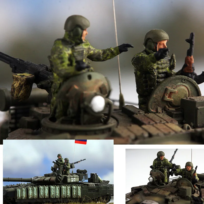 

1:72 Scale Resin Russian Armored Forces 2-member Group Scene Accessory Model Adult Toys Classics Gifts Souvenir Static Display