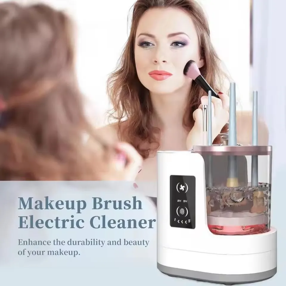 自動メイクブラシクリーナー電動メイクブラシクイックドライクリーニングツールメイク落とし眉ペンシルブラシ専用クリーナー