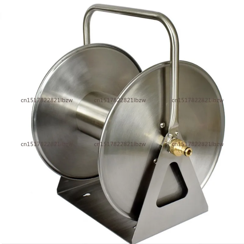 Suitable for Portable Water Hose Reel Heavy-Duty Stainless Steel Garden Irrigation Systems Holder Hose Car Wash Pipe Rack