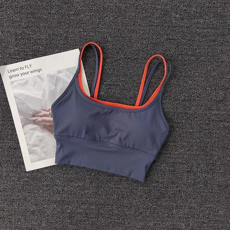 Atmungsaktiver Sport-BH für Damen, stoßfest, Fitness-Top, Push-Up Gym Crop Top, Sport-BH, Workout-Top, nahtloser Yoga-BH – Detail 7