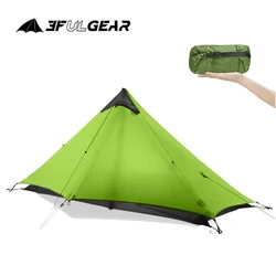 3F UL GEAR LanShan 1 Outdoor Ultralight Camping Tent 1 Person 3 Season Professional 15D Silnylon LanShan1 Rodless Tent